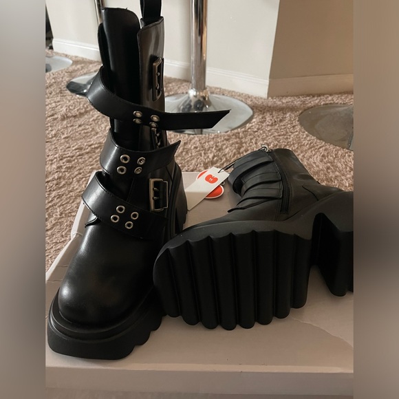 Cider chunky heeled boots - Picture 4 of 4